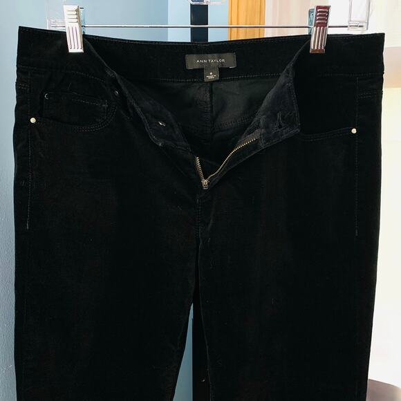 Ann Taylor Black Velvet Pants Size 8 - Picture 4 of 7